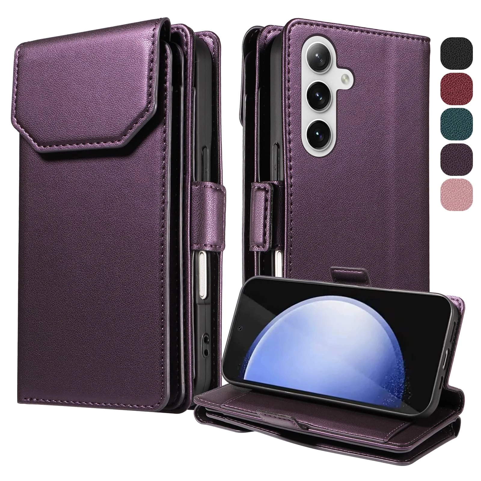 PureGuardCases Leather Wallet Flip Case for Google Pixel