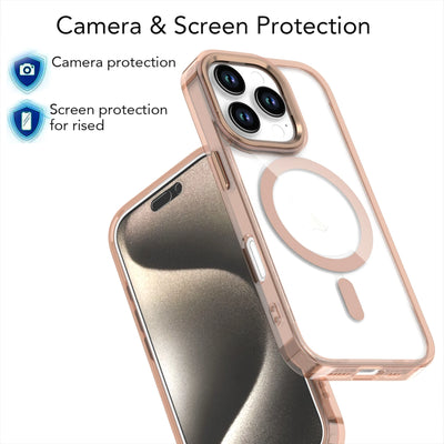 PureGuardCases Clear Metal Lens iPhone Case – MagSafe Shockproof Cover