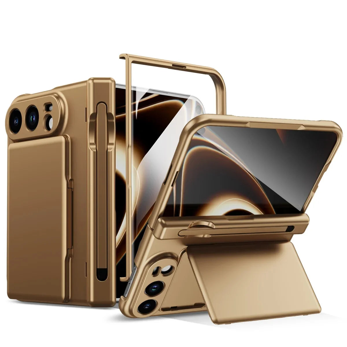 Pen Slot Card Wallet Kickstand Case for iPhone Duo - Product View 10