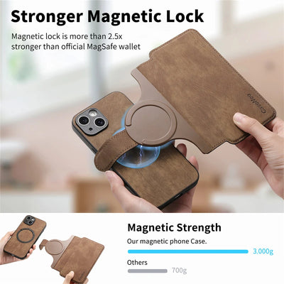 2-in-1 Detachable MagSafe Magnetic Flip Card Holder Wallet Case for iPhone 18, 17, Air & 16-11 - Product View 12