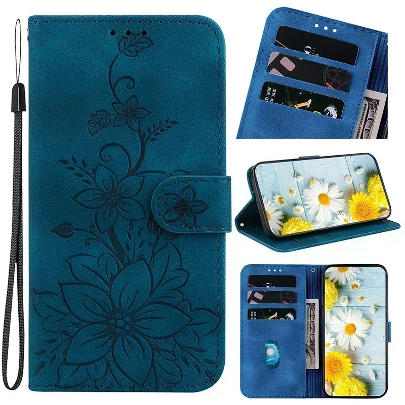 Leather Phone Case For Samsung Galaxy A56 A55 A54 A53 A52 A35 A36 A34 A26 A25 A23 A14 A15 A12 A16 a17 5G Card Slot Wallet Cover