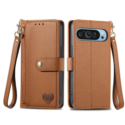 Zipper Wallet Case with Wrist Strap for Google Pixel 10-6 - Product View 8