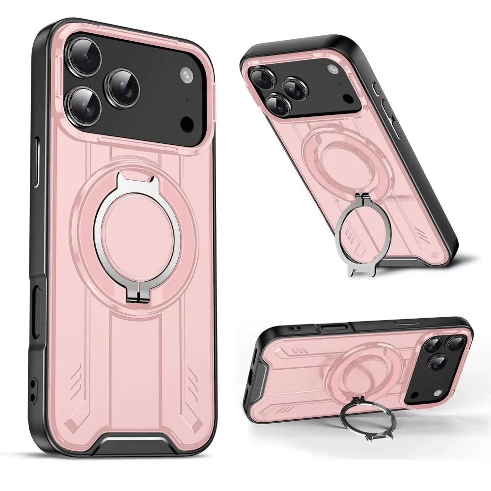 PureGuardCases 360° Rotate Stand iPhone Case – MagSafe Shockproof Armor Cover