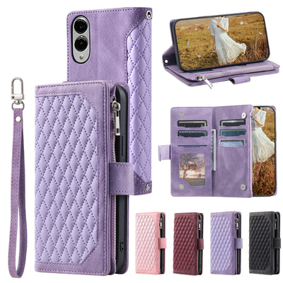 Rhombic Wallet Case Galaxy S & A, front & back