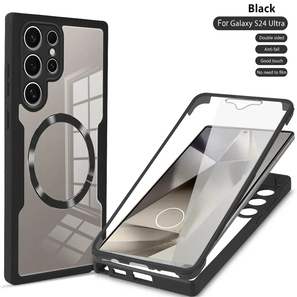PureGuardCases 360° Full-Body Clear Case for Samsung Galaxy