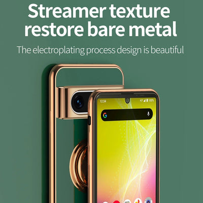 PureGuardCases Plated Ring Holder Case for Google Pixel