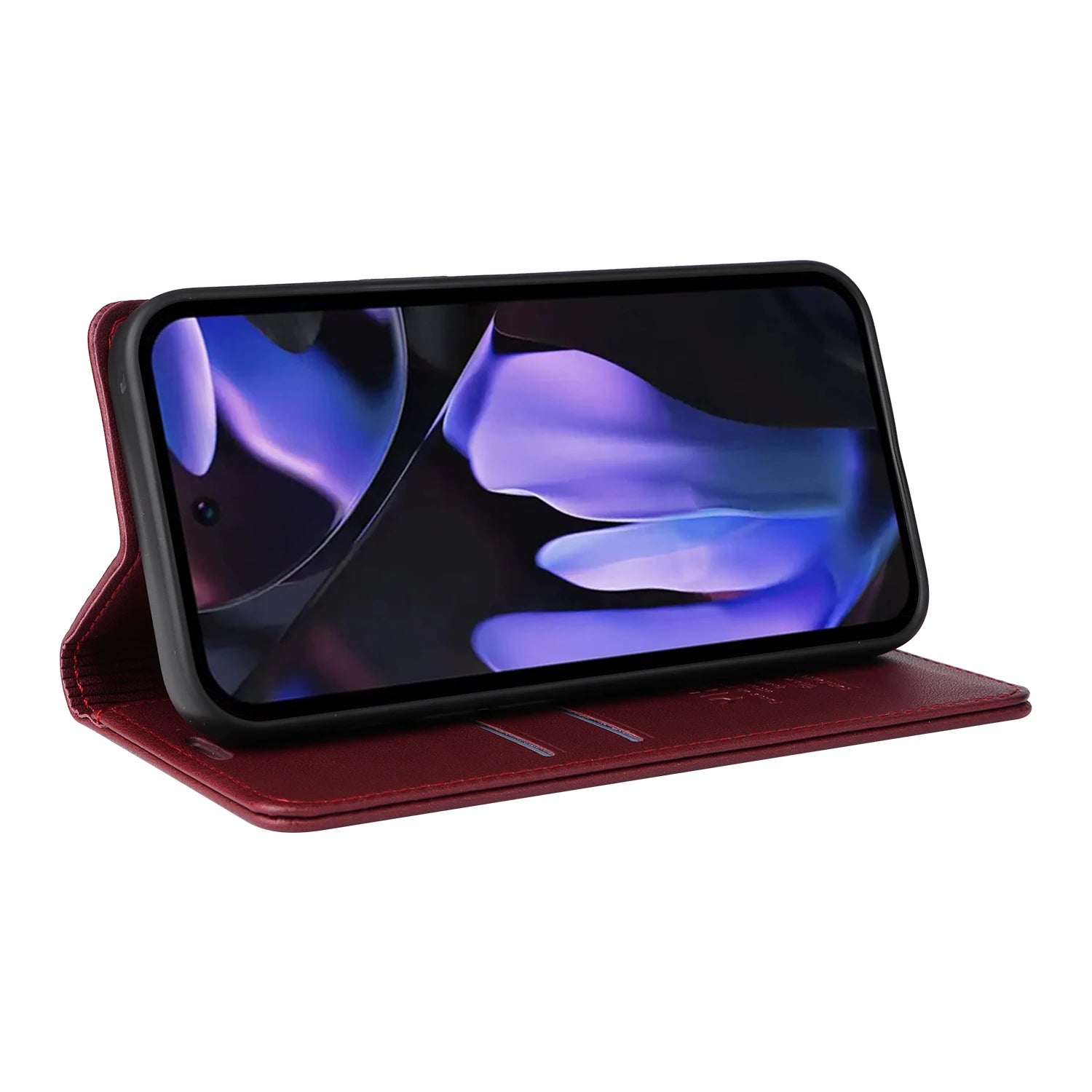 PureGuardCases Magnetic Leather Wallet Case for Google Pixel