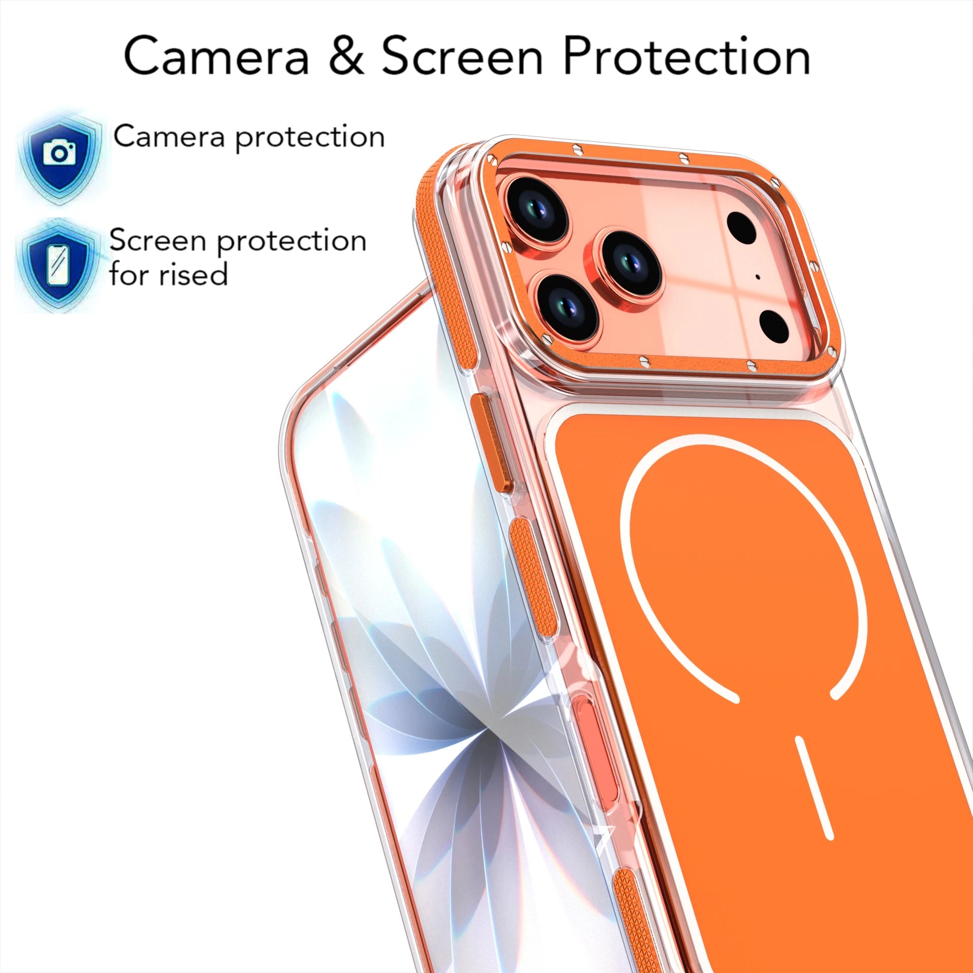 PureGuardCases Luxury Two-Tone Clear iPhone Case – Strong Magnetic MagSafe Cover