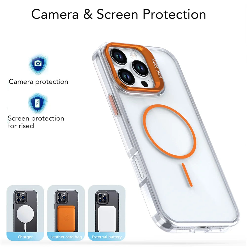 Clear MagSafe Case with Camera Lens Stand for iPhone 11-18 - Product View 2