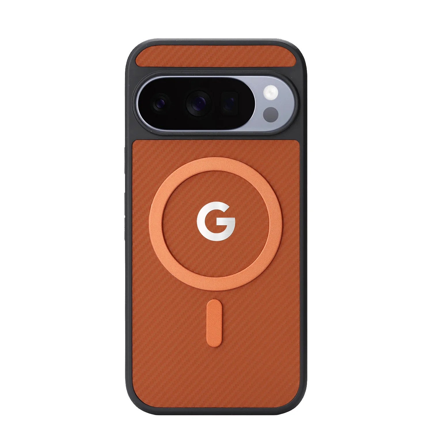 PureGuardCases Carbon Fiber Magnetic Leather Case for Google Pixel