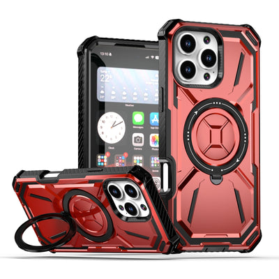 PureGuardCases Heavy Duty Kickstand iPhone Case – MagSafe Shockproof Armor Cover