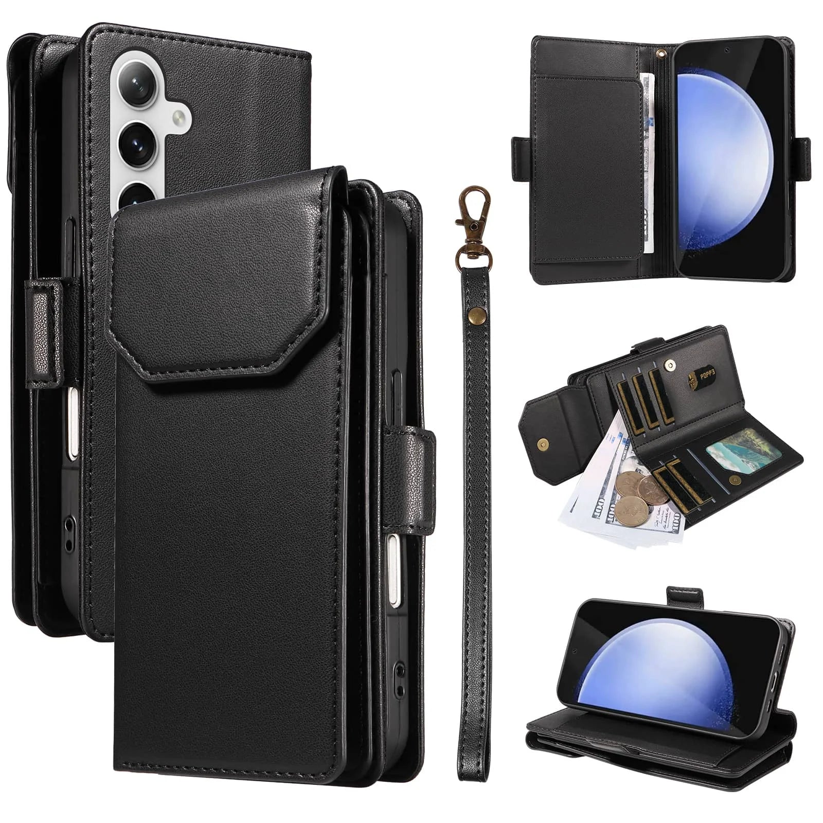 PureGuardCases Leather Wallet Flip Case for Google Pixel