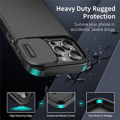Slide Camera Rugged Case iPhone 11-18, bezel view
