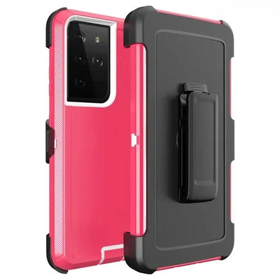 PureGuardCases 3-in-1 Military Armor Belt Clip Case for Samsung Galaxy