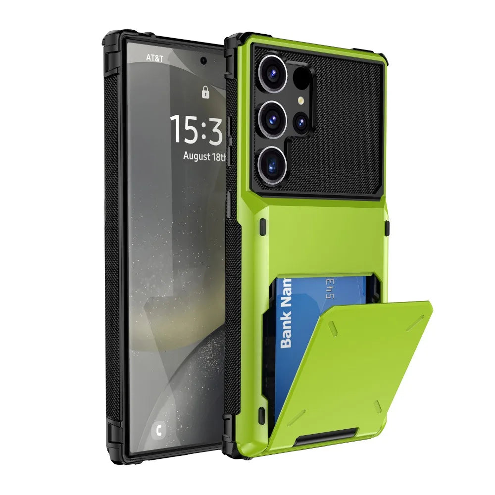 Phone Case for Samsung Galaxy S24 S23 FE S25 S26 Ultra S22 S21 Plus A17 A16 A06 A15 A25 A35 A55 Wallet with Card Holder Cover