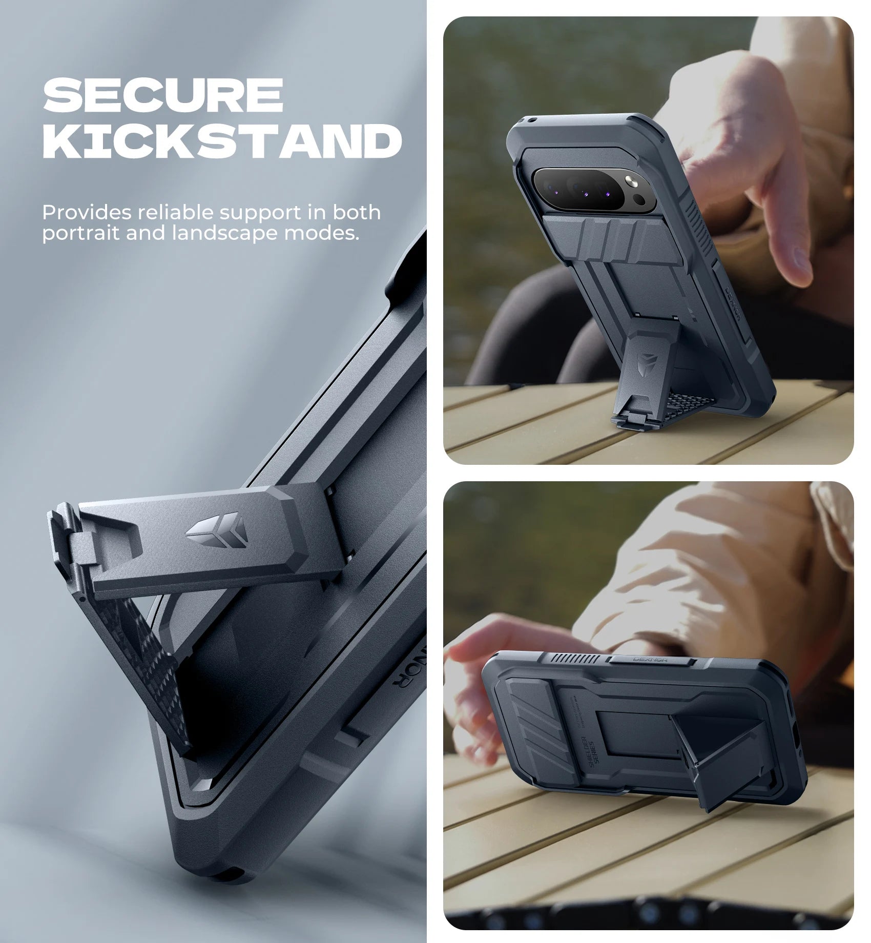PureGuardCases Rugged Armor Case with Camera Cover for Google Pixel