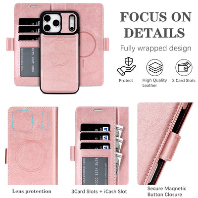 2-in-1 MagSafe Wallet for iPhone, MagSafe ring