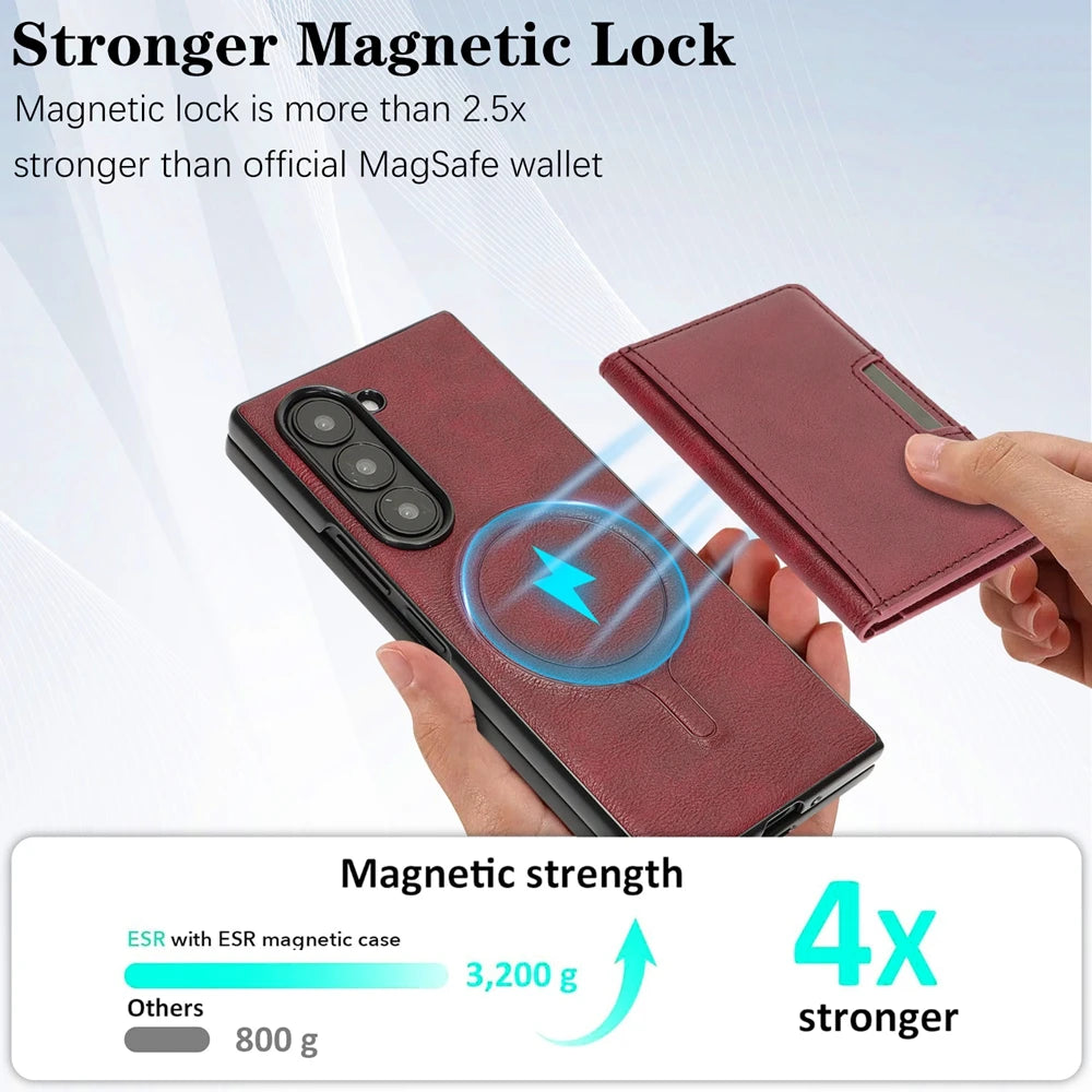 PureGuardCases 2-in-1 Magnetic Wallet Case for Samsung Galaxy Z Fold
