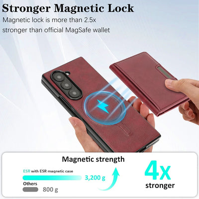 PureGuardCases 2-in-1 Magnetic Wallet Case for Samsung Galaxy Z Fold