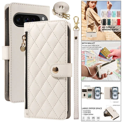 PureGuardCases Crossbody Leather Wallet Case for Google Pixel