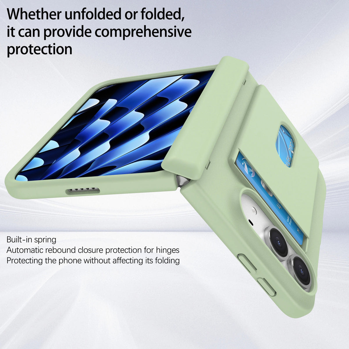 Card Slot Hinge Case for iPhone Duo, Skin-Feel Frosted - Product View 4