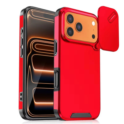 Slide Camera Rugged Case iPhone 11-18, Red