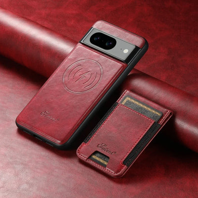 PureGuardCases Oil Wax Leather MagSafe Wallet Case for Google Pixel