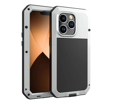 PureGuardCases IP54 Heavy Duty Metal iPhone Case – Gorilla Glass Shockproof Cover
