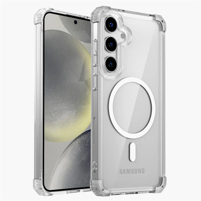 PureGuardCases Clear Magnetic Armor Case for Samsung Galaxy