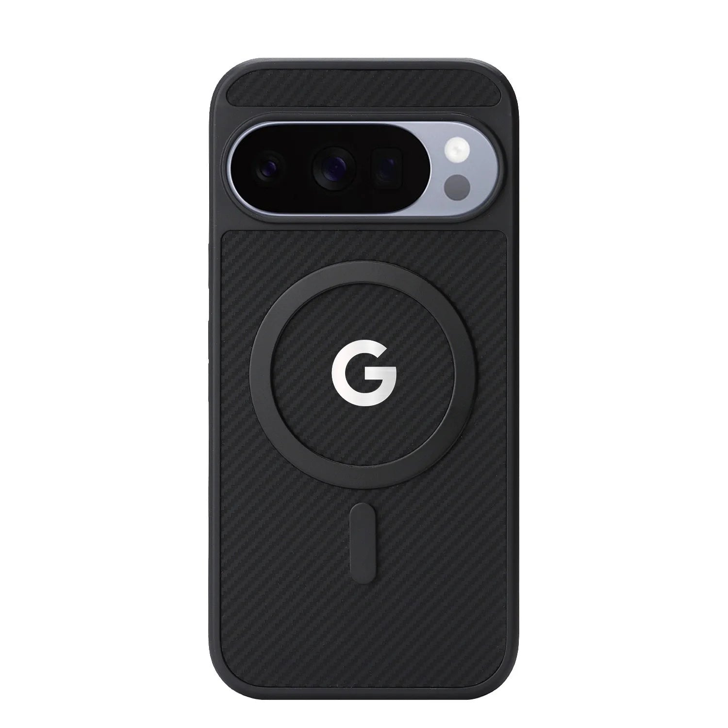 PureGuardCases Carbon Fiber Magnetic Leather Case for Google Pixel