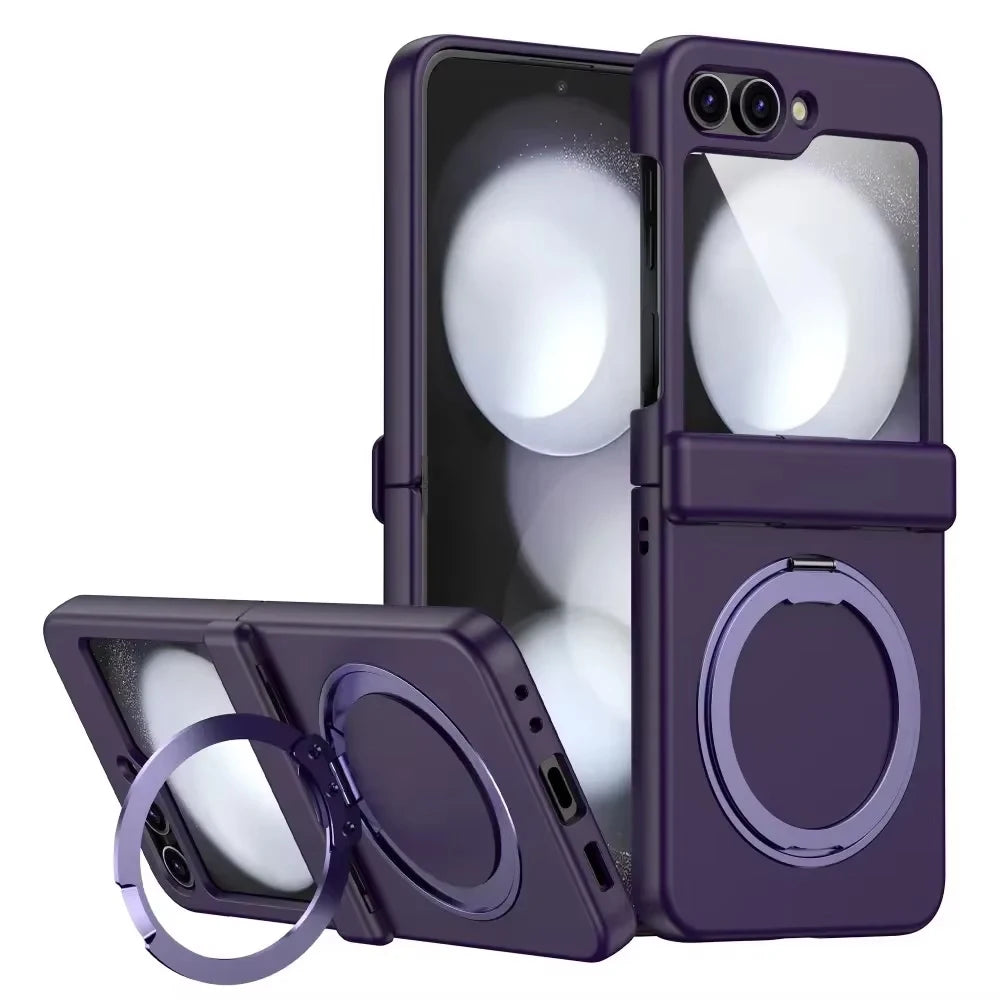 PureGuardCases Magnetic Armor Case with Hinge Protection for Samsung Galaxy Z Flip