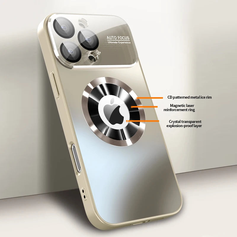 PureGuardCases Titanium Matte iPhone Case – Magnetic MagSafe Lens Protection Cover