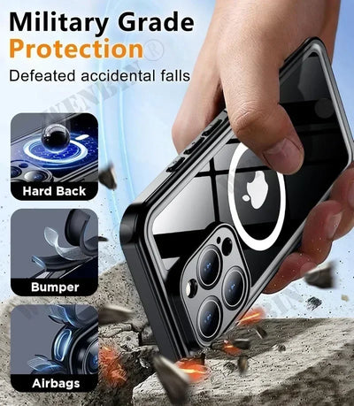 PureGuardCases IP68 Waterproof iPhone Case – Full Body MagSafe Shockproof Cover