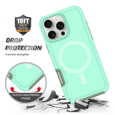 PureGuardCases Dual Layer Armor iPhone Case – MagSafe Shockproof Matte Cover