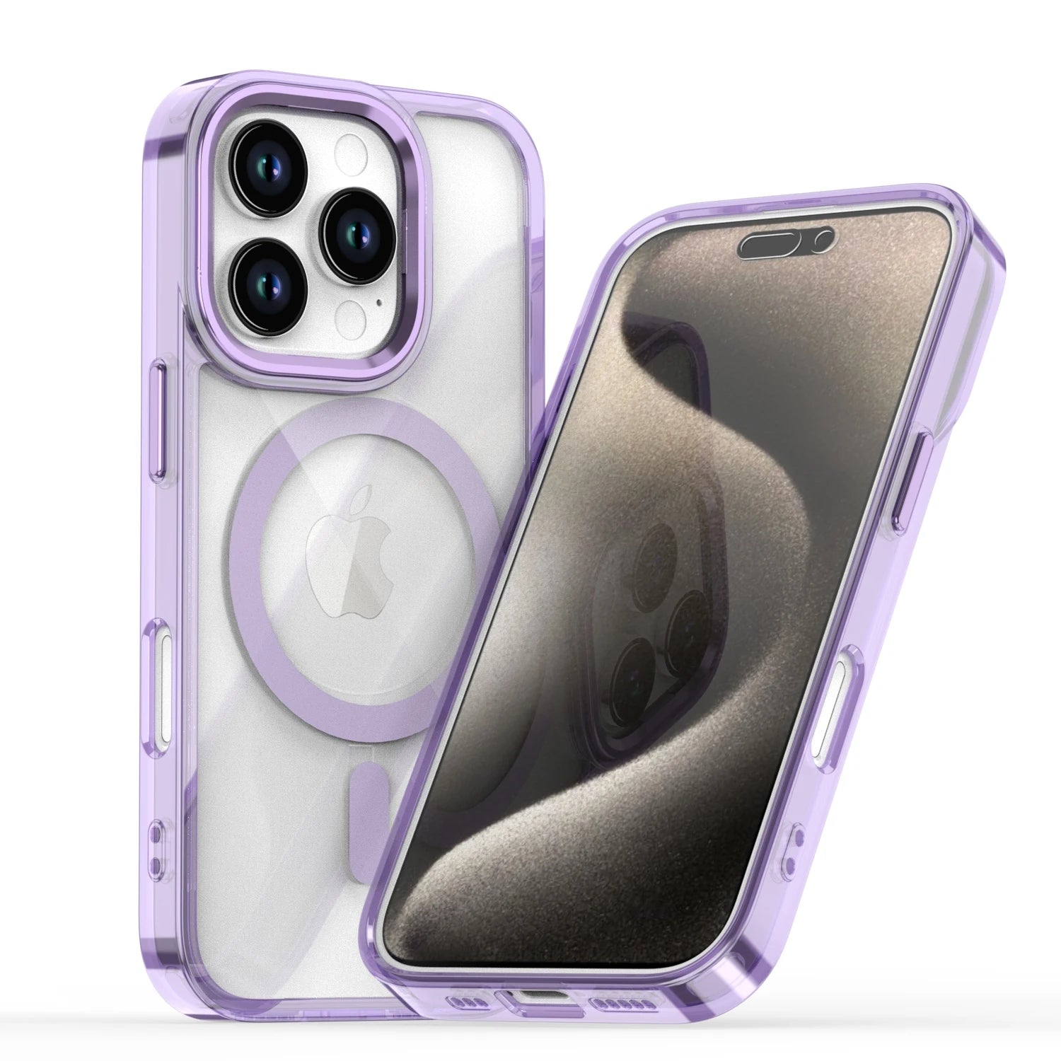 PureGuardCases Clear Metal Lens iPhone Case – MagSafe Shockproof Cover