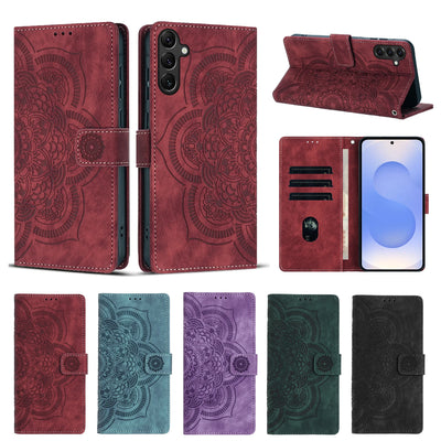 Mandala Wallet Case Galaxy S20-S26, front & back
