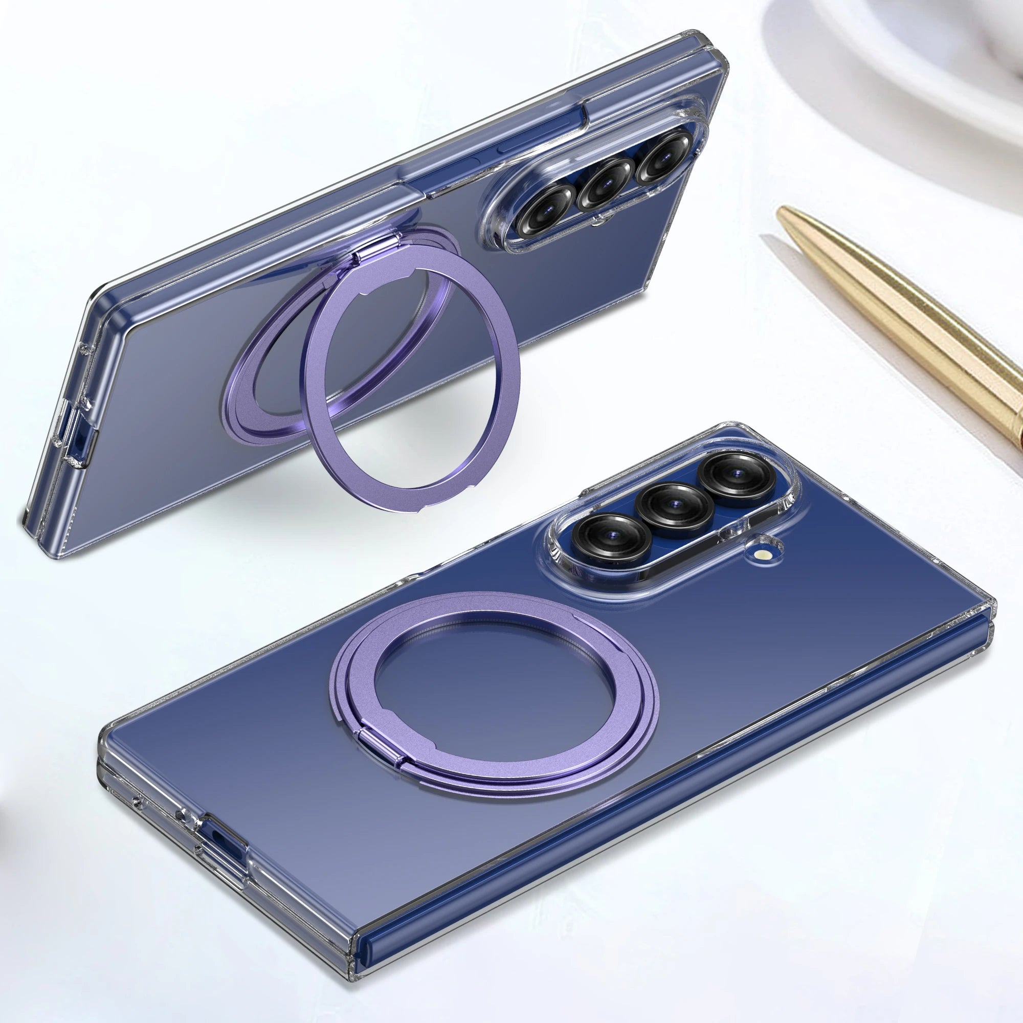 PureGuardCases Clear Magnetic Case for Samsung Galaxy Z Fold