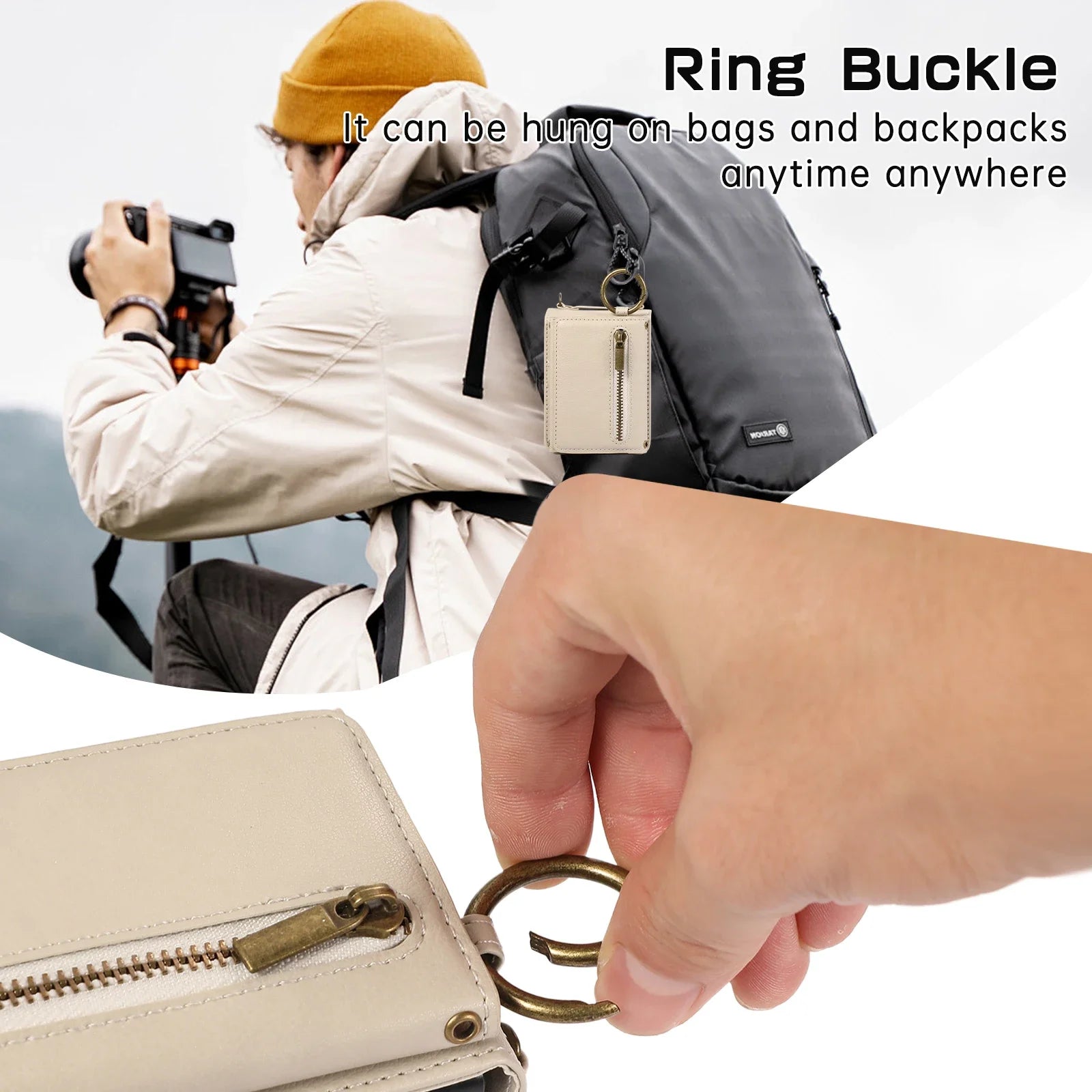 PureGuardCases Crossbody Soft Leather Wallet Case for Samsung Galaxy Z Flip
