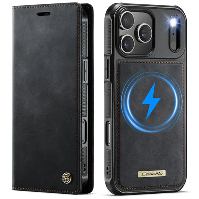 PureGuardCases Detachable Wallet Leather iPhone Case – MagSafe Magnetic Flip Cover