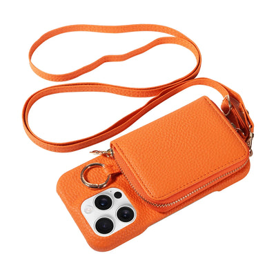 PureGuardCases Faux Leather Crossbody Wallet iPhone Case – Card Holder Protective Cover