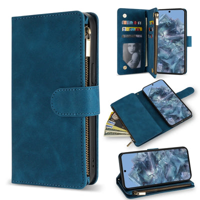PureGuardCases Zipper Leather Wallet Case for Google Pixel