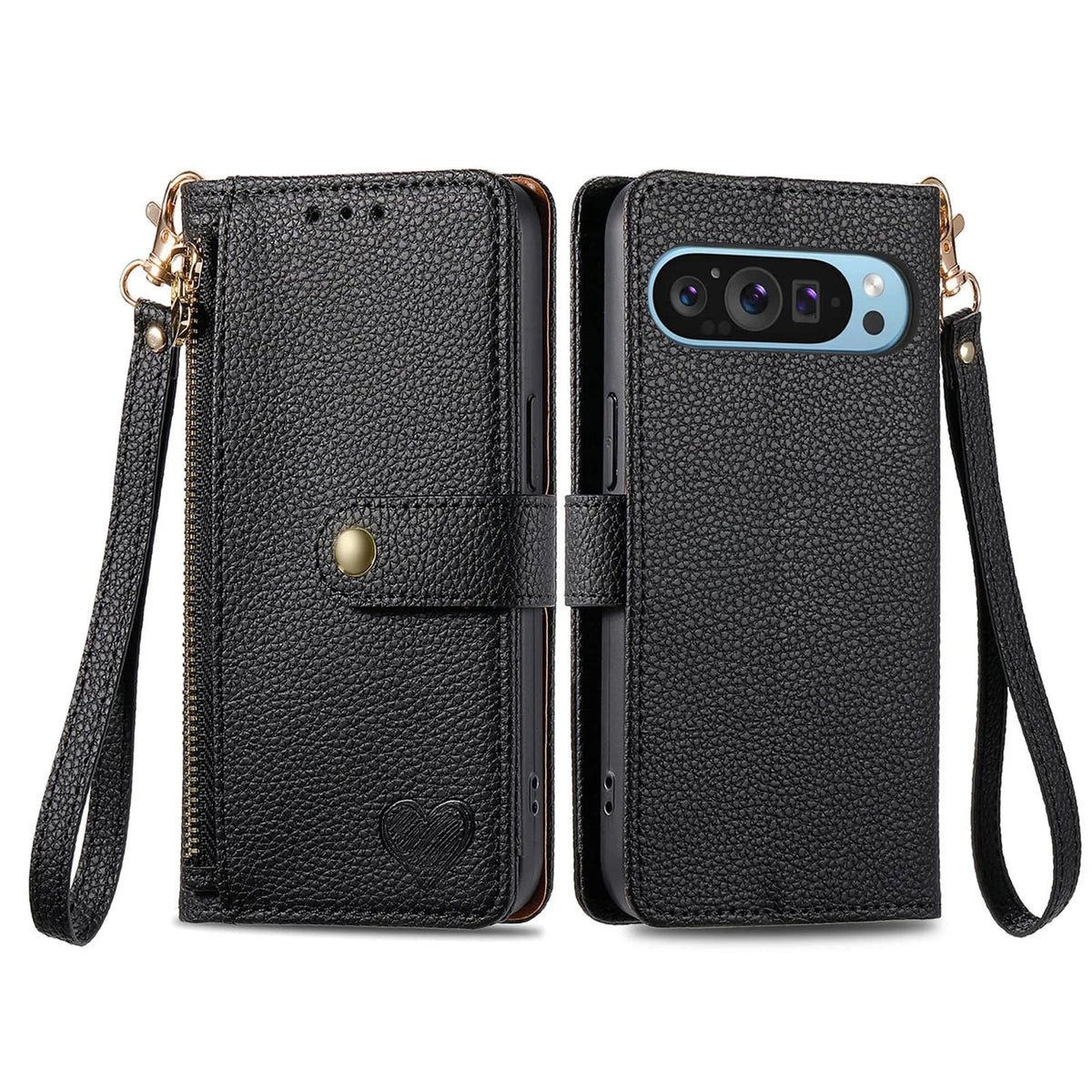 Zipper Wallet Case with Wrist Strap for Google Pixel 10-6 - Product View 11