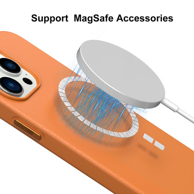 PureGuardCases Premium Leather iPhone Case – MagSafe Shockproof Cover