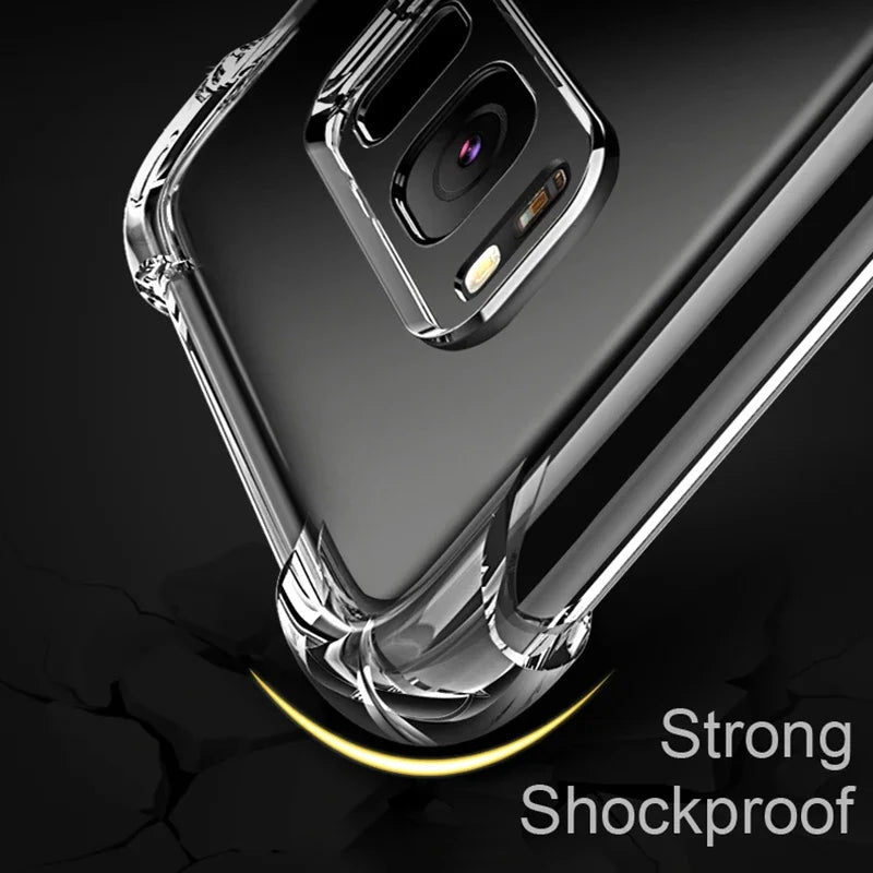 Four-Corner Airbag Clear Shockproof Case for Samsung Galaxy Note & S - Product View 4