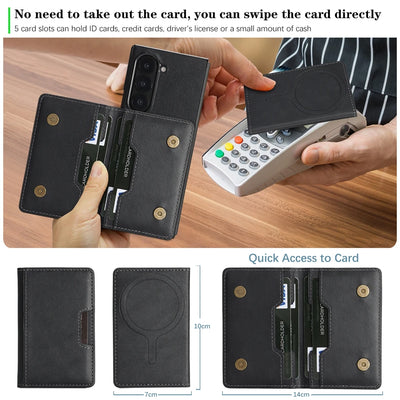 PureGuardCases 2-in-1 Magnetic Wallet Case for Samsung Galaxy Z Fold
