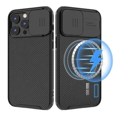PureGuardCases Slide Camera Lens Magnetic iPhone Case – MagSafe Silicone Cover