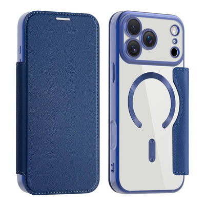 Clear Flip MagSafe Case iPhone 11-18, Navy Blue