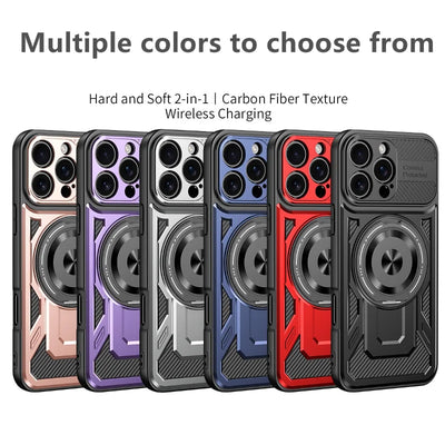 PureGuardCases 360° Rotatable Kickstand iPhone Case – MagSafe Shockproof Cover