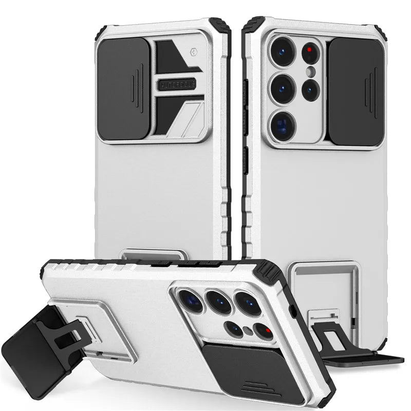 PureGuardCases Armor Case with Sliding Camera Cover for Samsung Galaxy