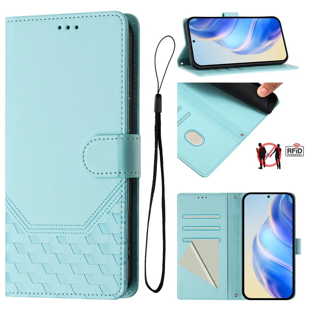 3D Cube Wallet Case Galaxy S20-S26, Mint